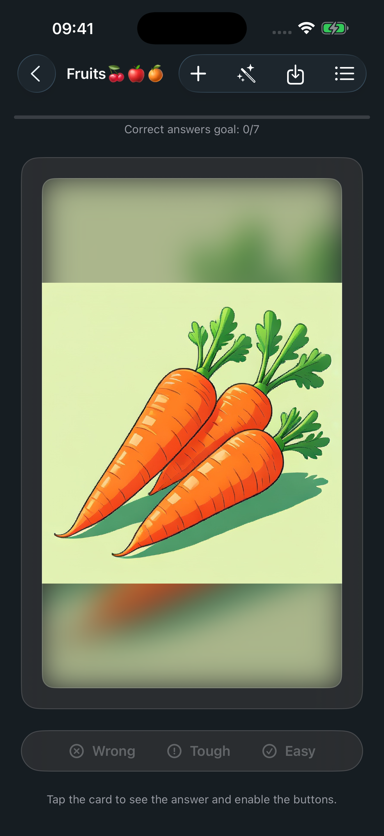 Tela de criação de cards com imagem